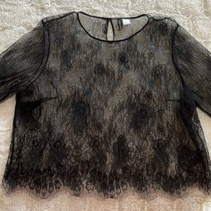 Black lace top